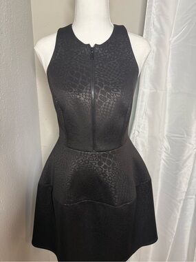 Laundry by Shelli Segal Black Jacquard Fit & Flare Dress Size 0